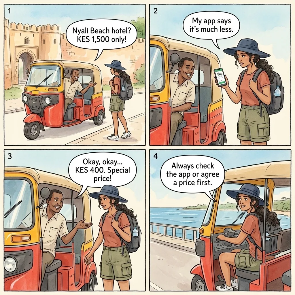 Tuk-Tuk Tourist Price Gouging — comic illustration