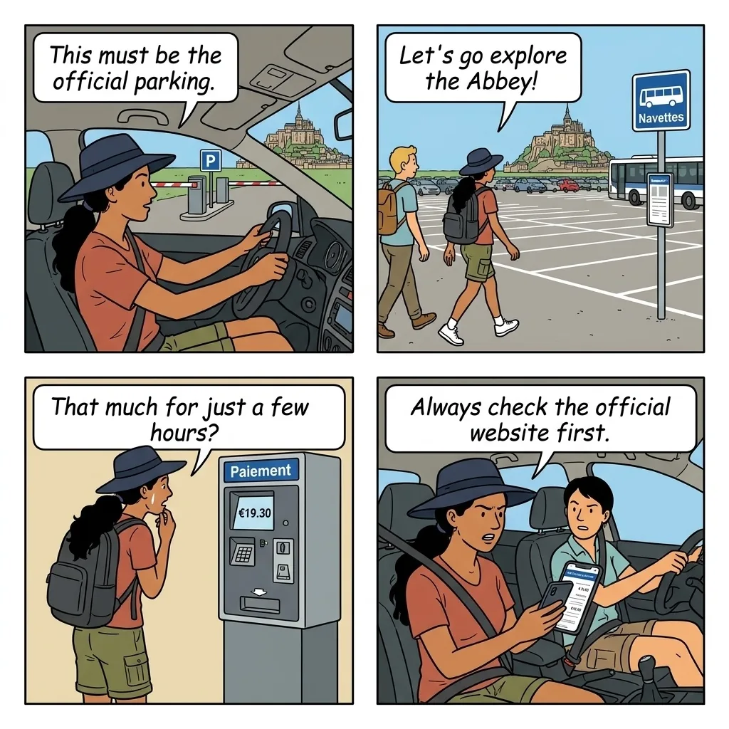 Overpriced Parking Lot — comic illustration