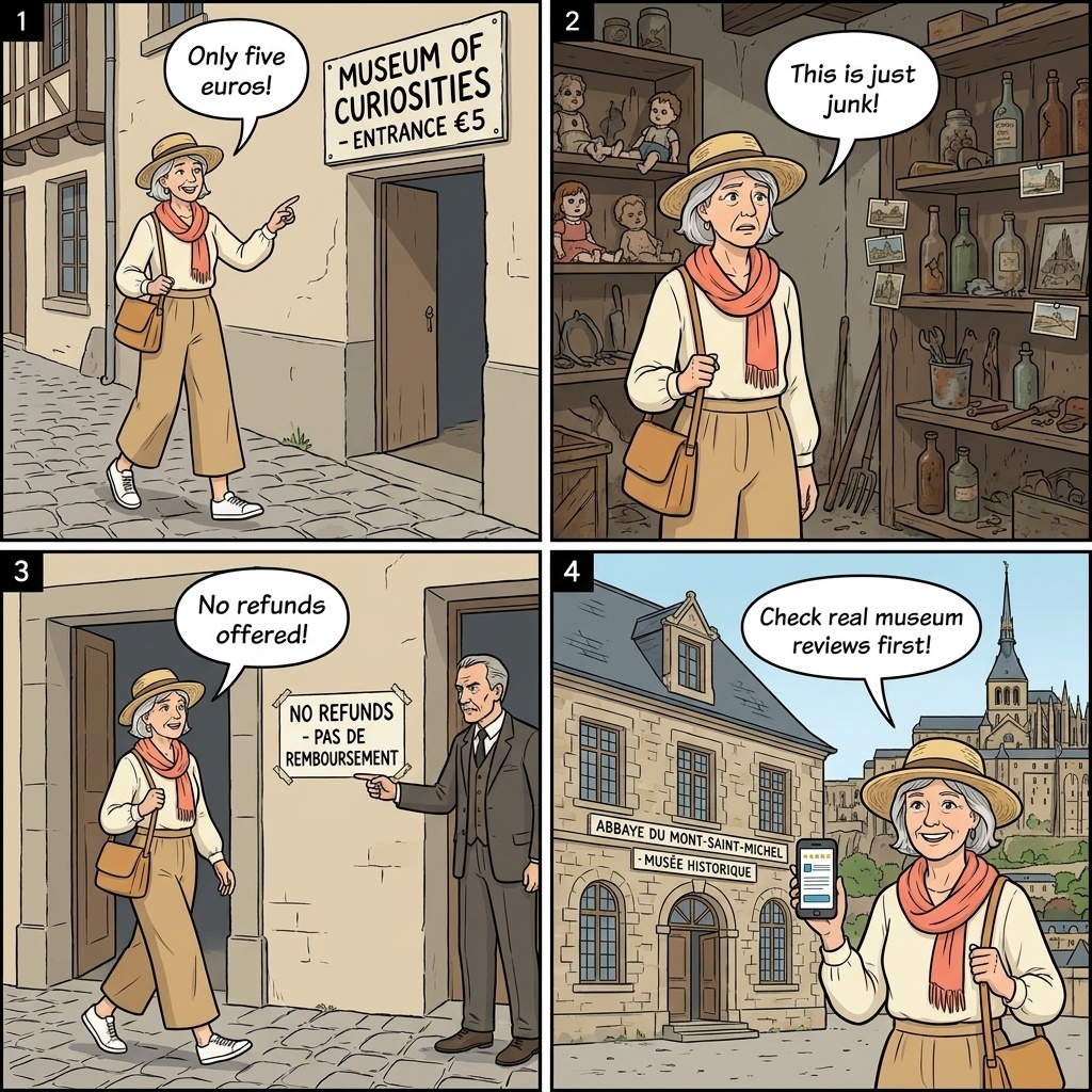 Worthless Museum Trap — comic illustration