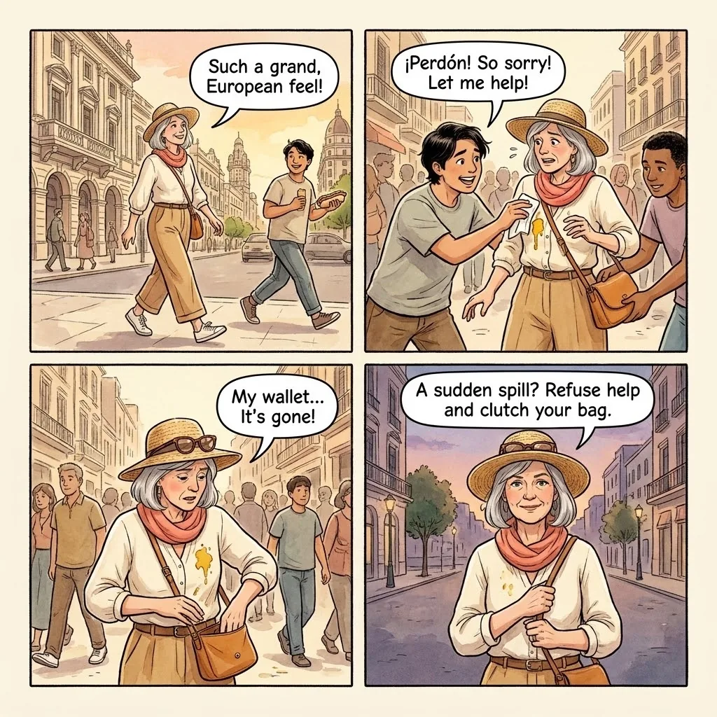 The Distraction Spill-and-Rob — comic illustration