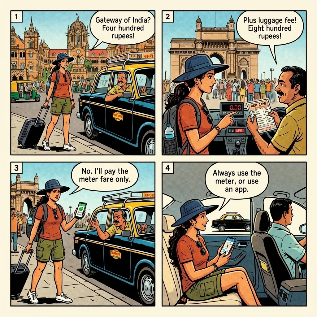 The CST Black-Taxi Meter Scam — comic illustration