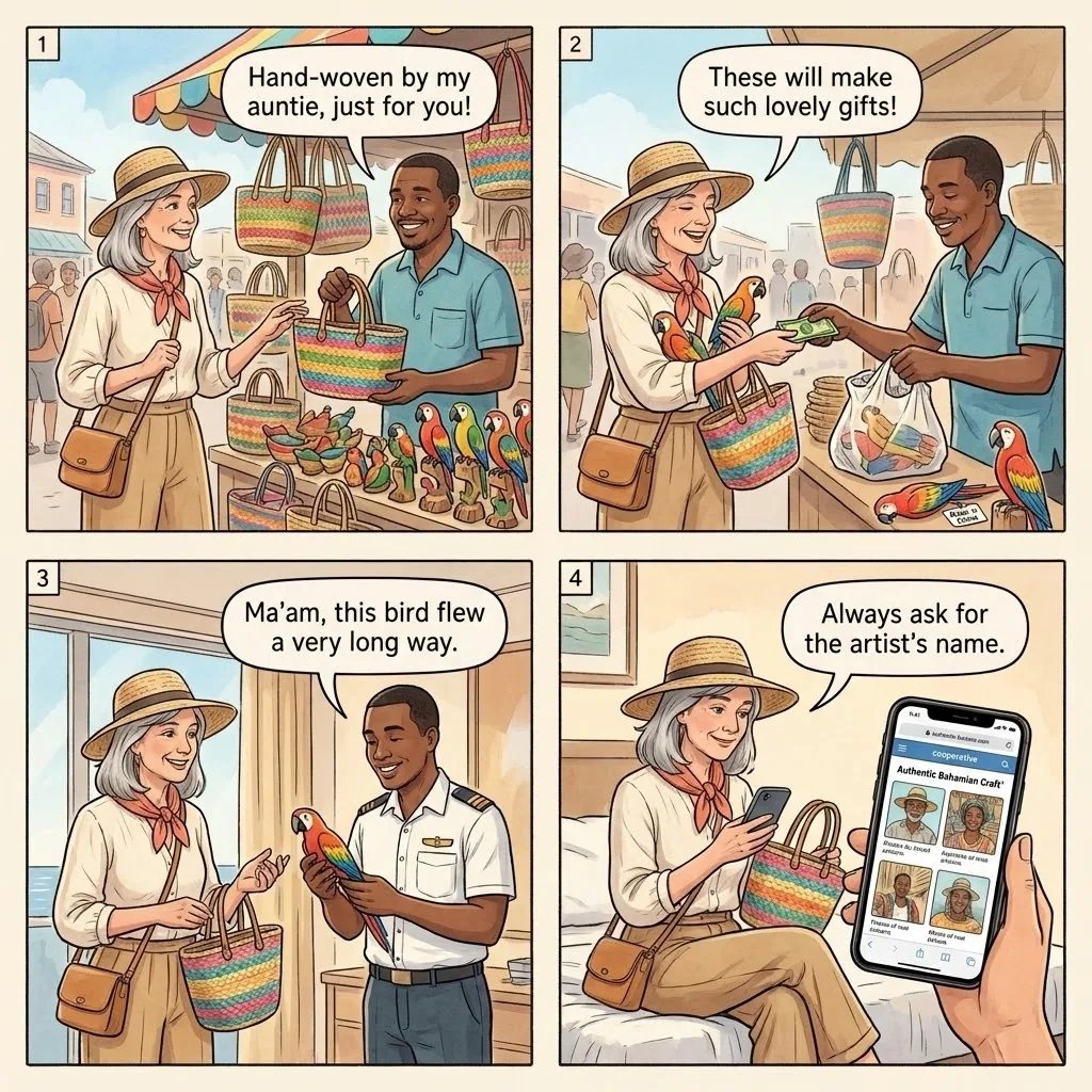 Fake Local Craft / Counterfeit Goods — comic illustration