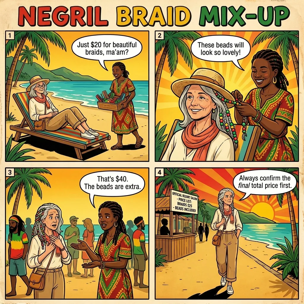 The Hair Braiding Price Doubling — comic illustration