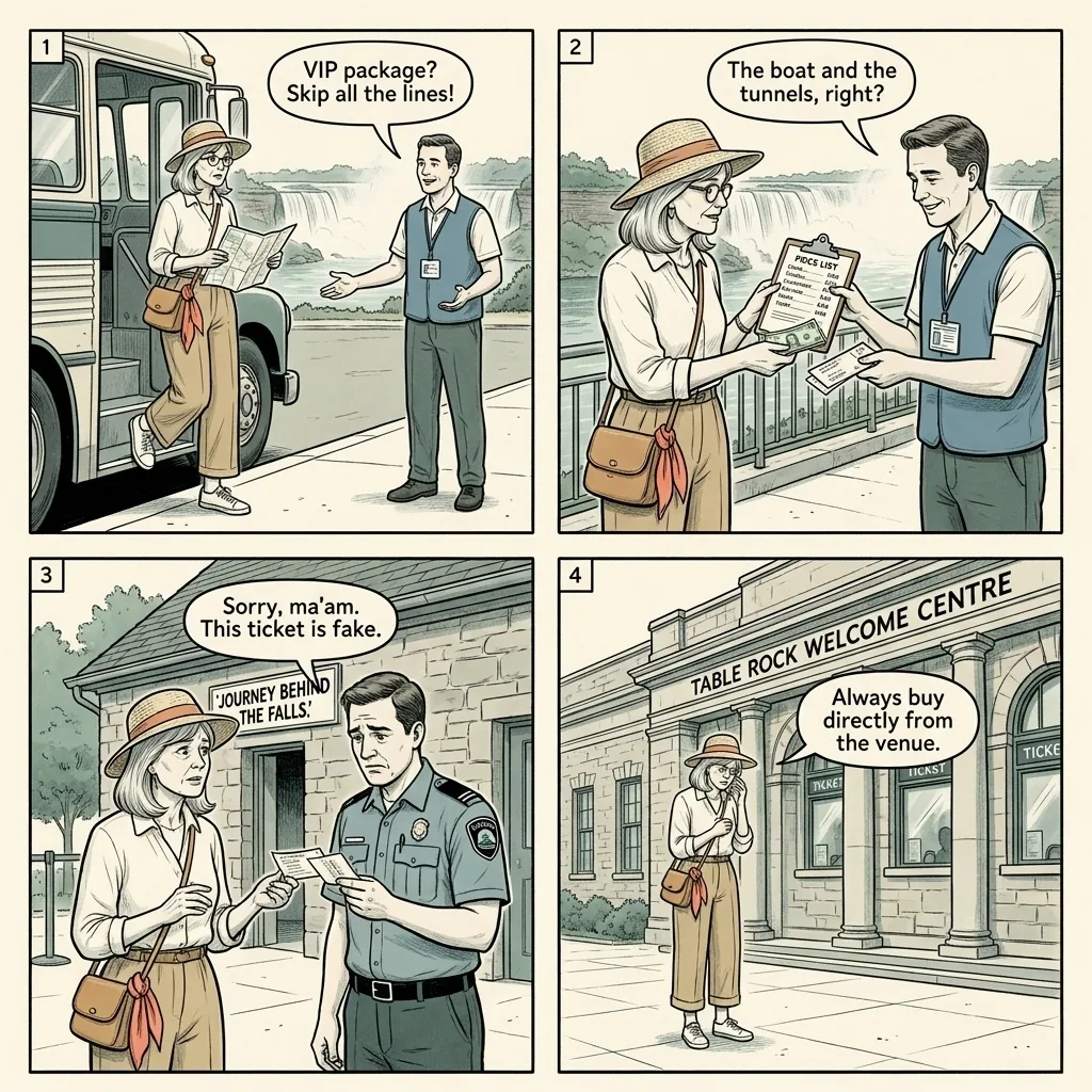 The Unofficial Tour Ticket Hustler — comic illustration