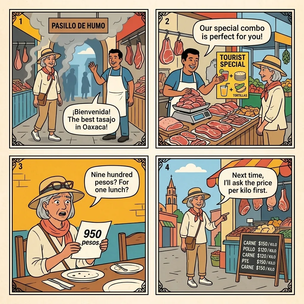 Pasillo de Humo Tourist-Price Trap — comic illustration
