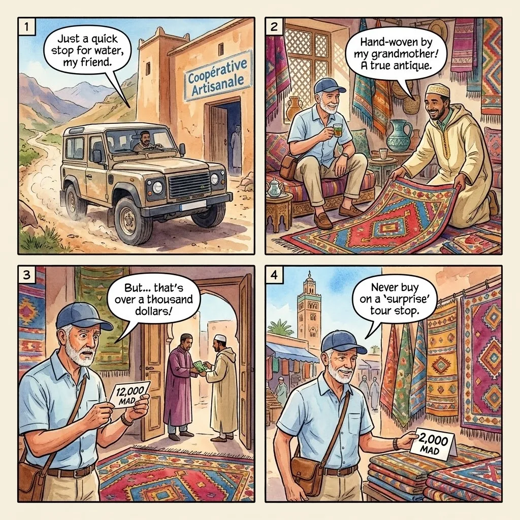 The High Atlas Carpet-Cooperative Detour — comic illustration