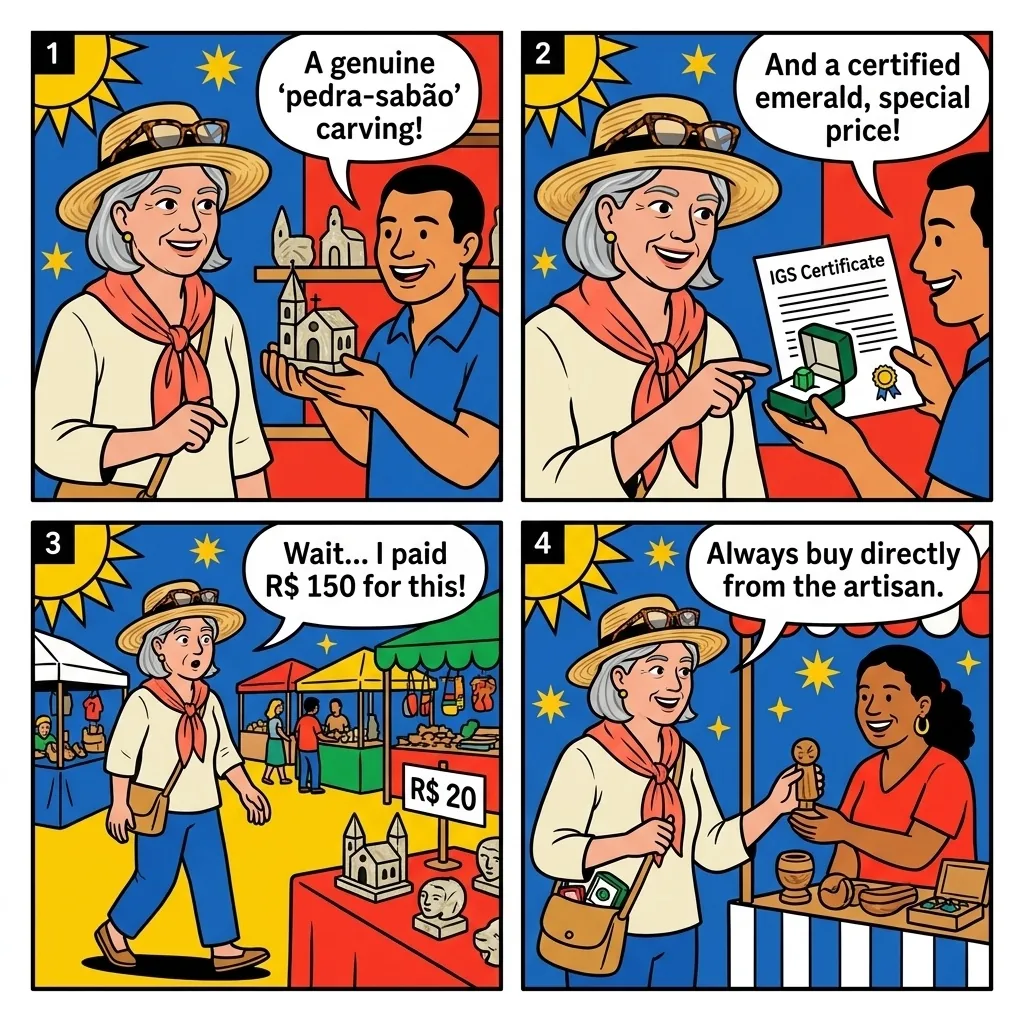 The Pedra-Sabão Counterfeit — comic illustration