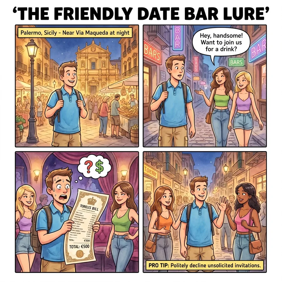 The Friendly Date Bar Lure — comic illustration
