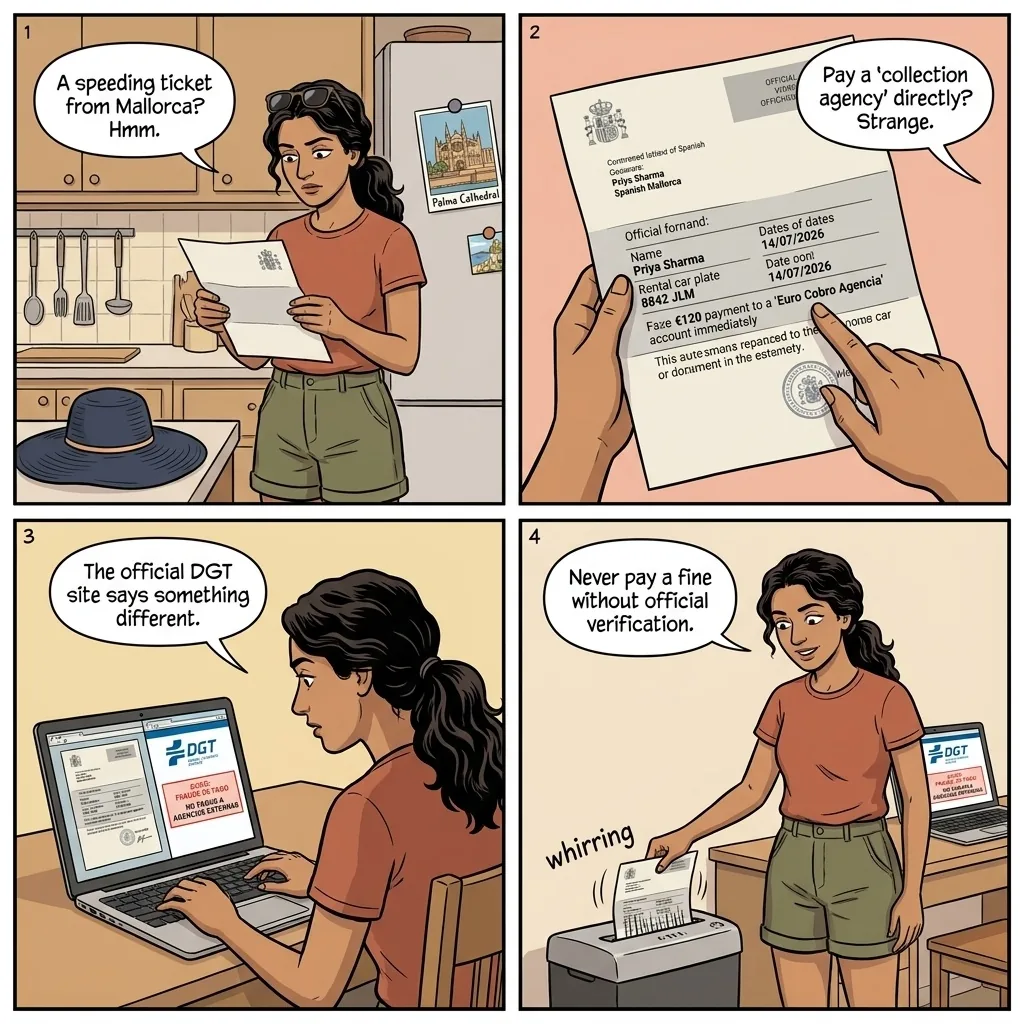 Fake Speeding-Ticket Letters for Rental Cars — comic illustration