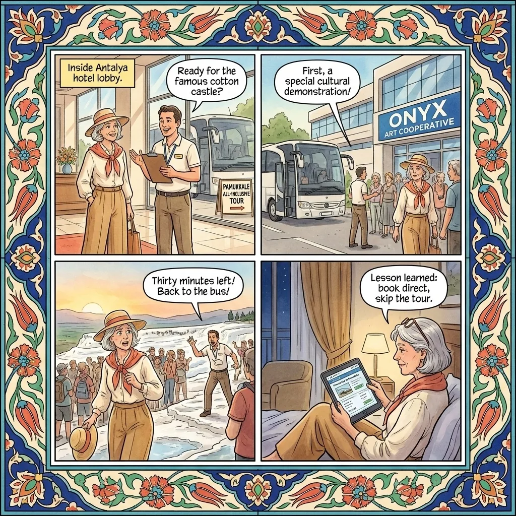 The Day-Trip Shopping Detour — comic illustration