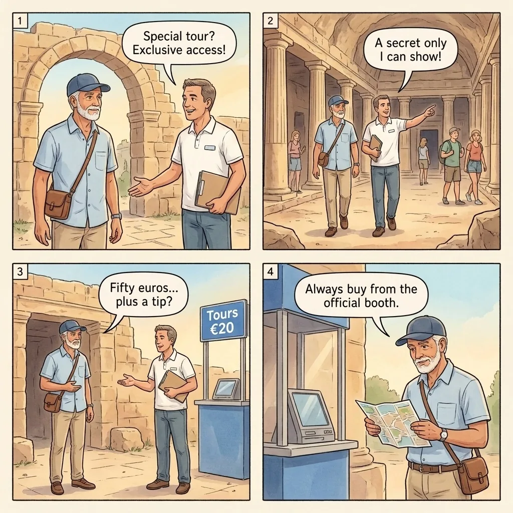 The Unlicensed Tomb Guide — comic illustration