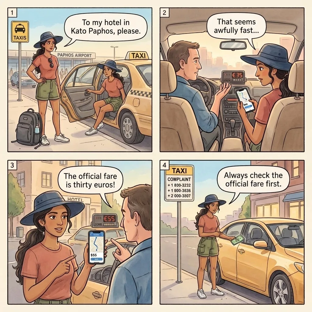 The Taxi Meter Manipulation — comic illustration
