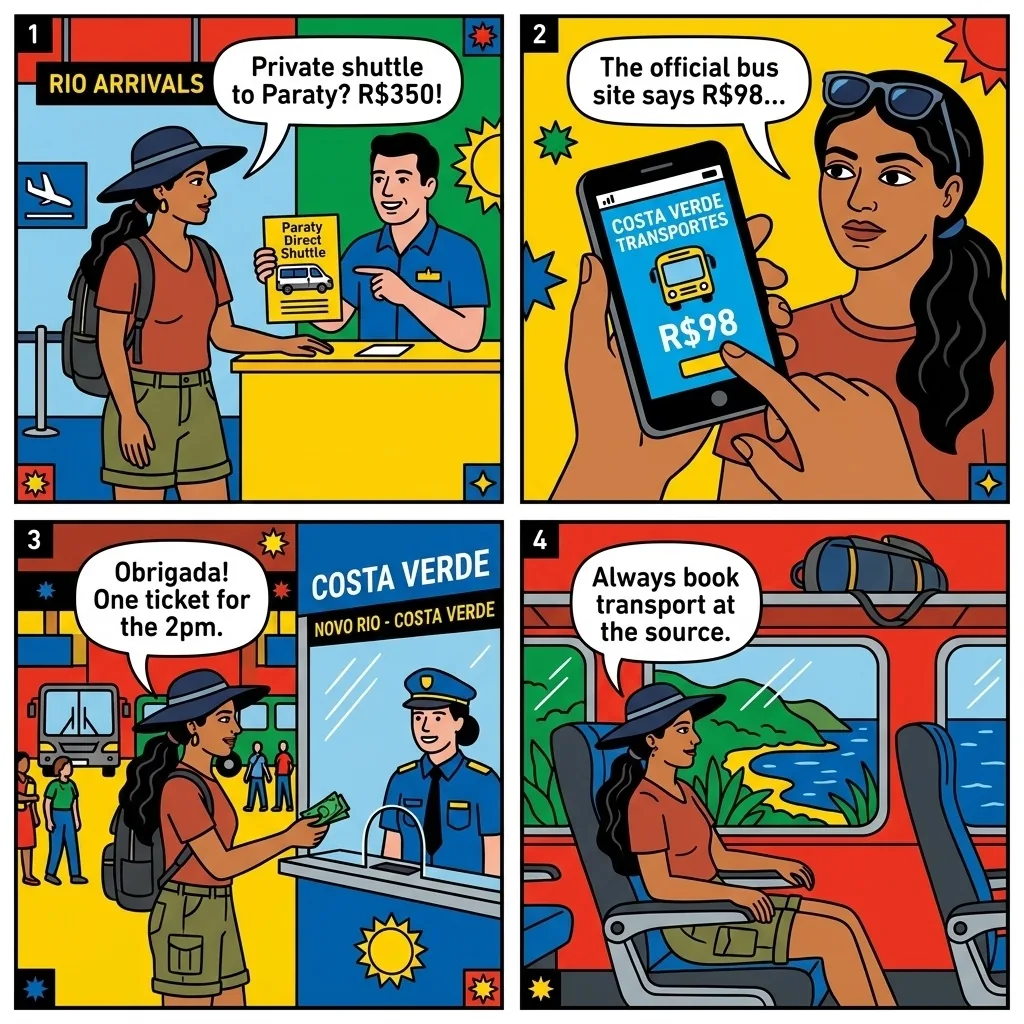 The Costa Verde R$350 Shuttle — comic illustration