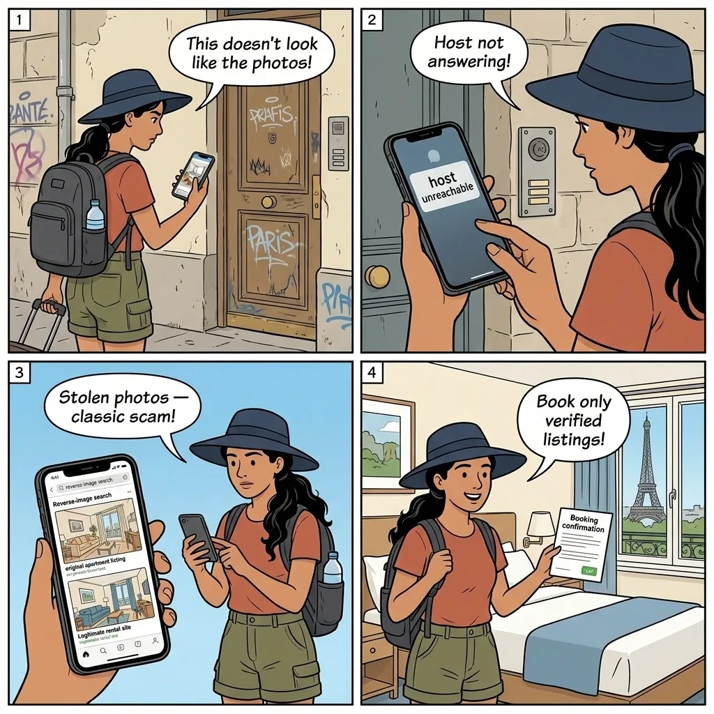 Fake Airbnb Phantom Listing — comic illustration