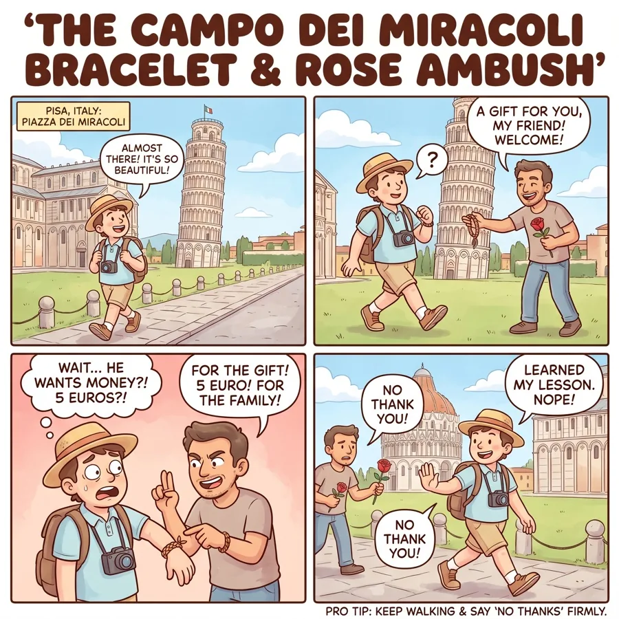 The Campo dei Miracoli Bracelet & Rose Ambush — comic illustration