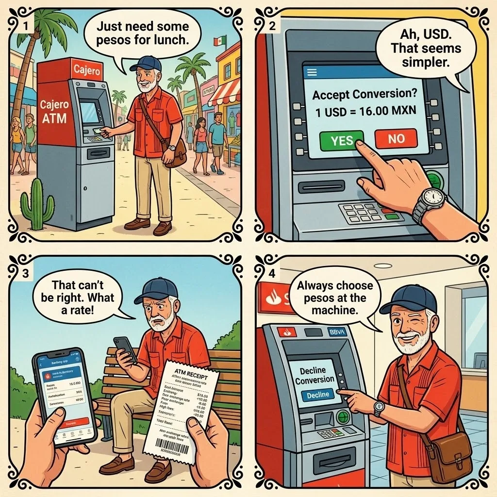 Quinta Avenida ATM DCC Padding — comic illustration