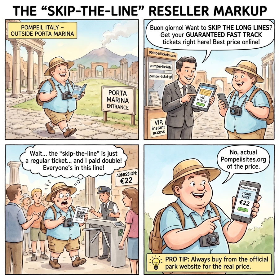 The "Skip-the-Line" Reseller Markup — comic illustration