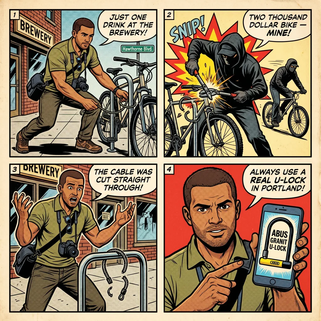 Bicycle Theft Ring — comic illustration