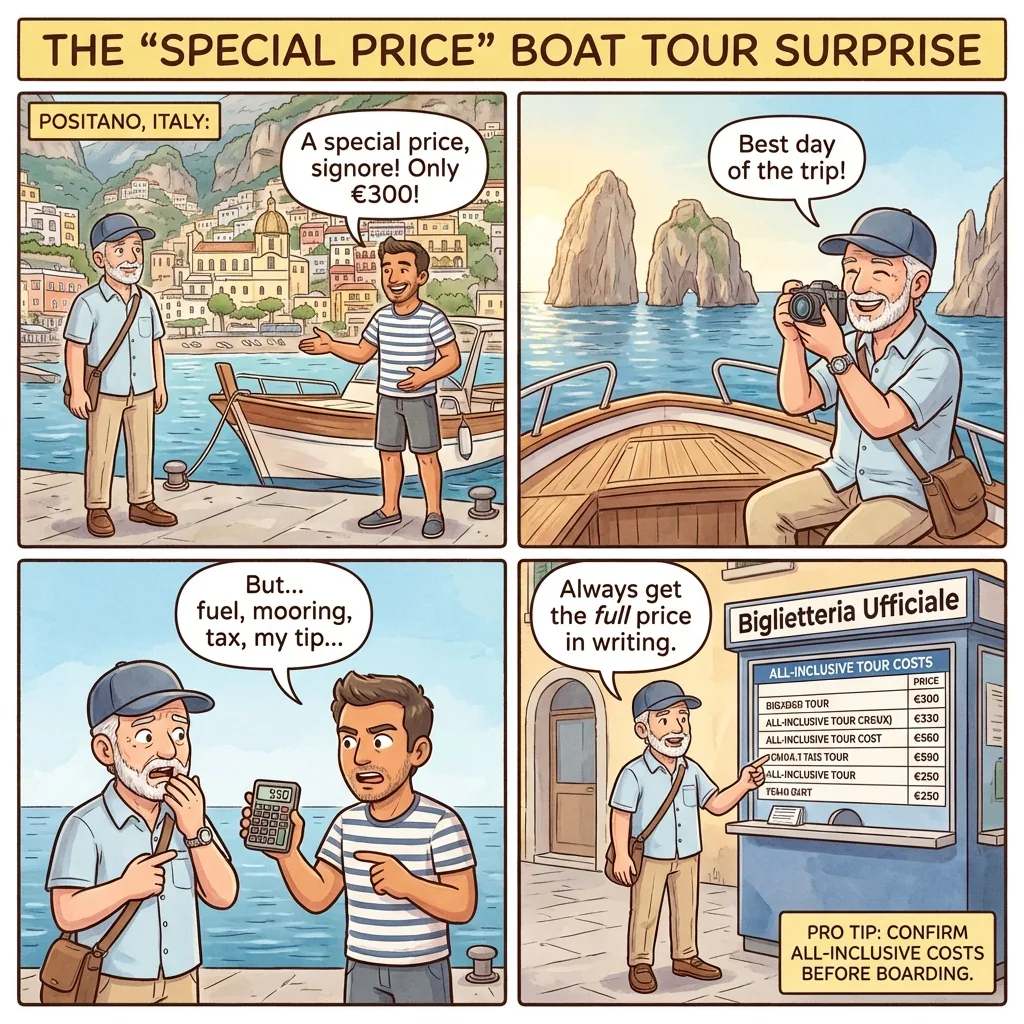 Private Boat-Tour Quote-Creep — comic illustration