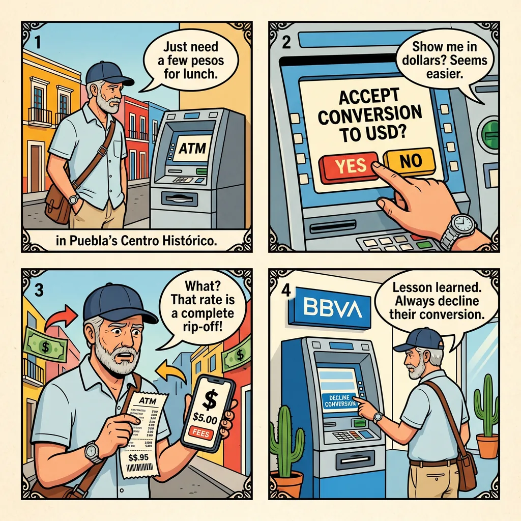 Av. 5 de Mayo ATM DCC Padding — comic illustration