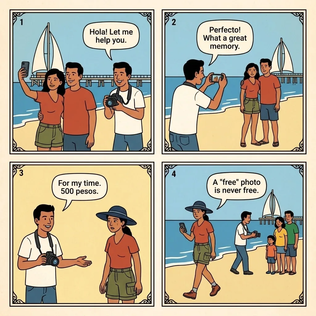 Los Muertos 'Friendly Photographer' Trap — comic illustration