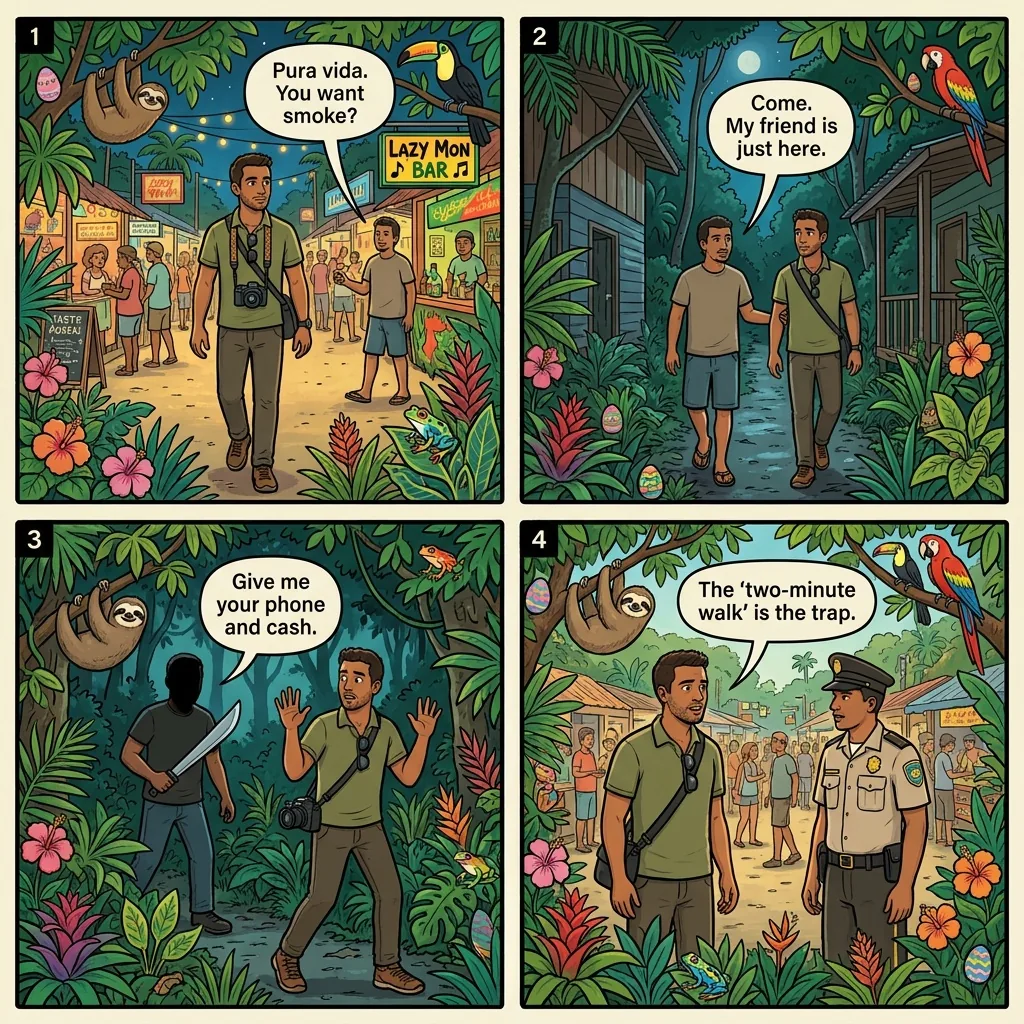 'You Want Weed?' Robbery-After-Deal on Calle 217 — comic illustration