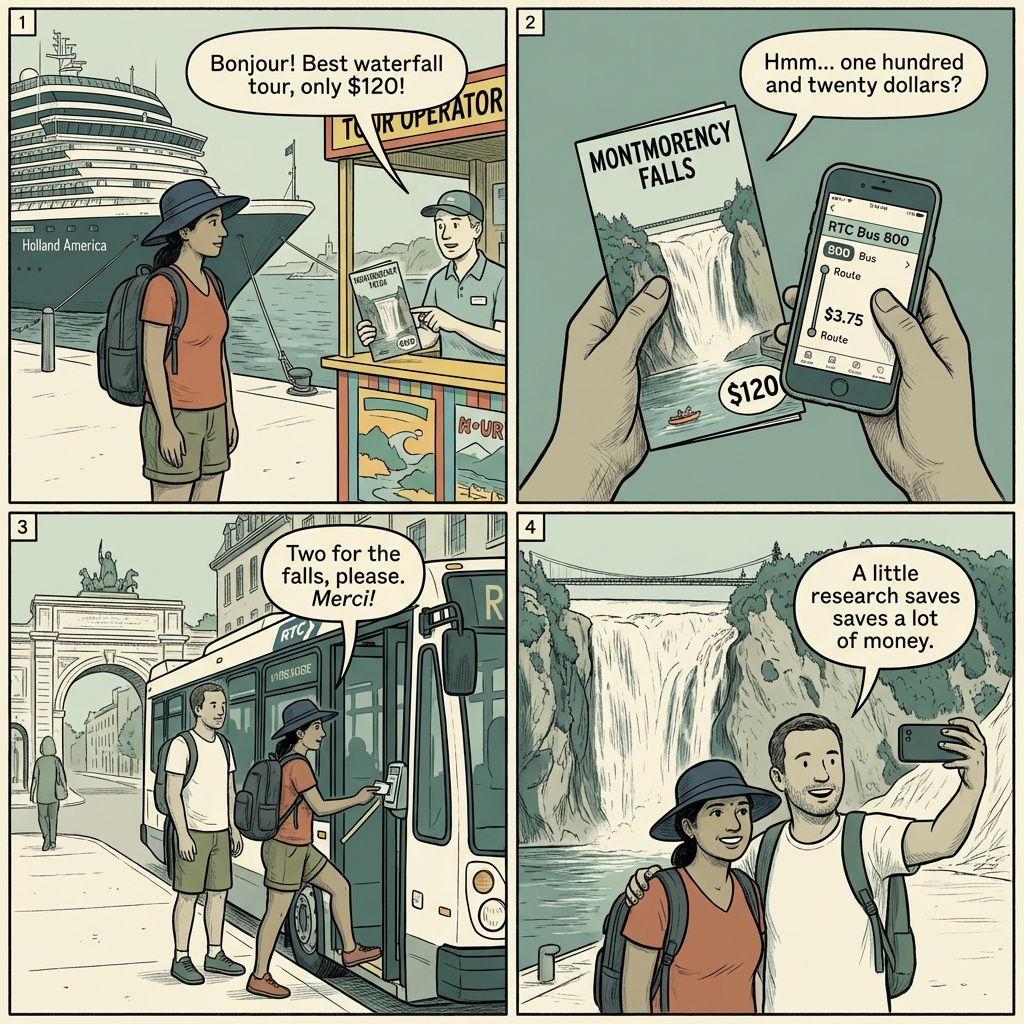 Cruise-Day Excursion Reseller Markups — comic illustration