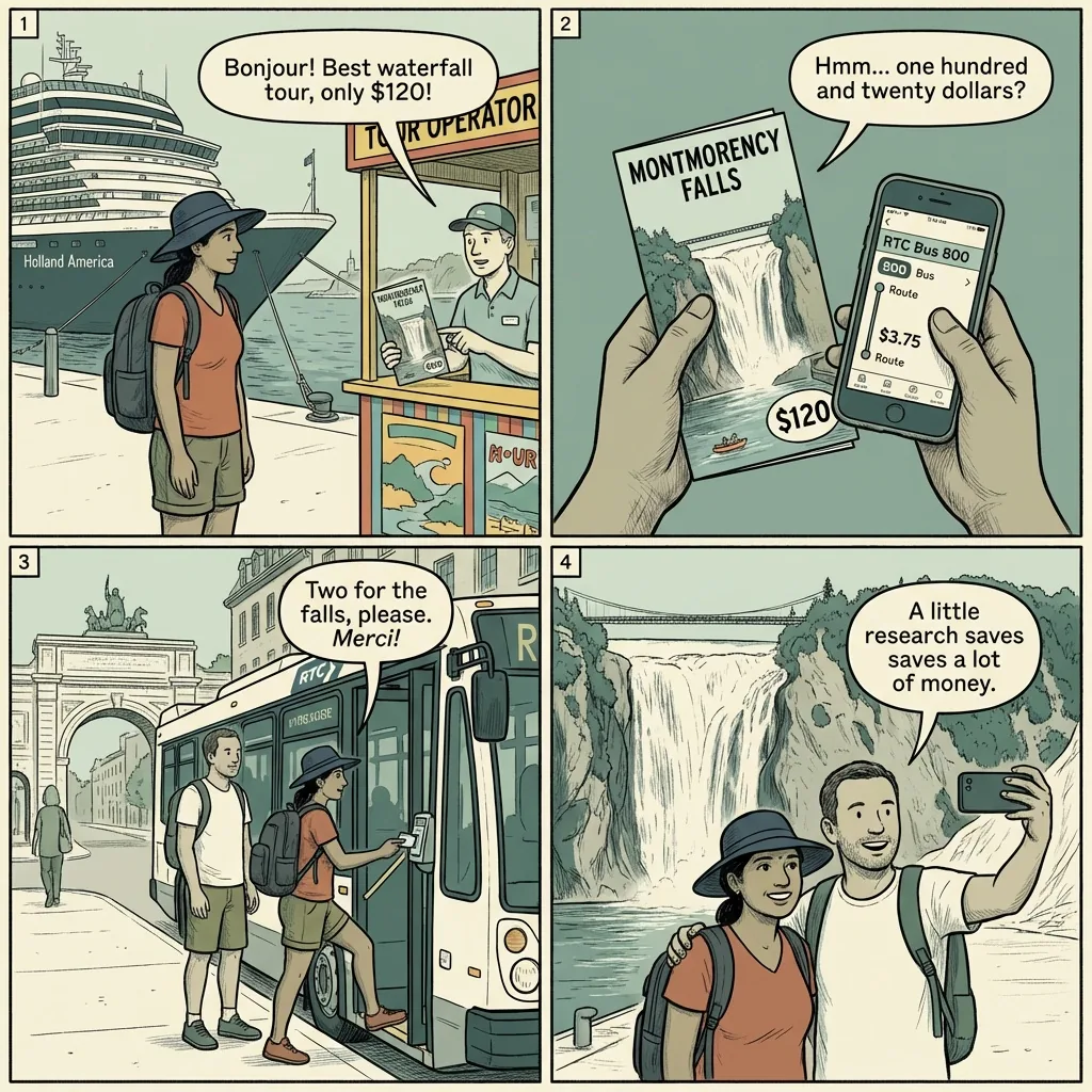 Cruise-Day Excursion Reseller Markups — comic illustration