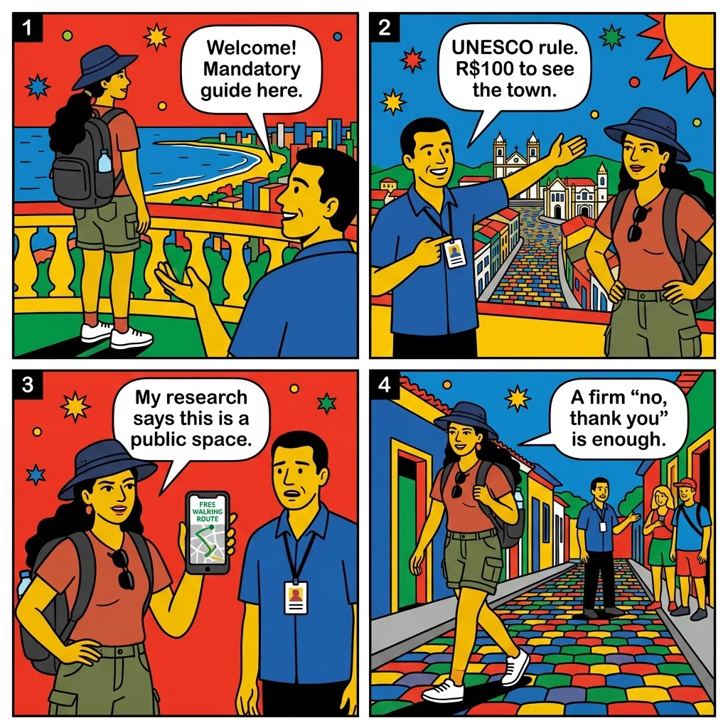 The Alto da Sé Mandatory Guide — comic illustration