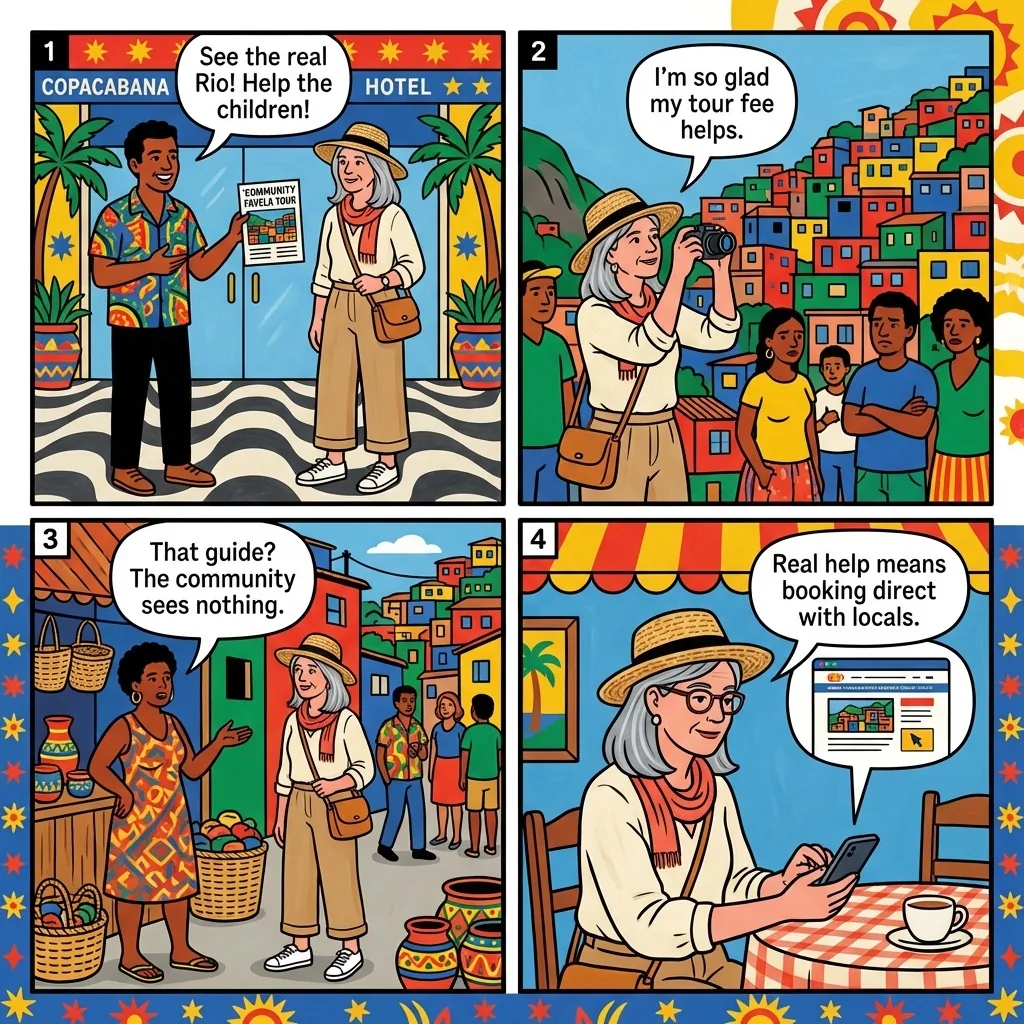 The Rocinha Slum Safari — comic illustration