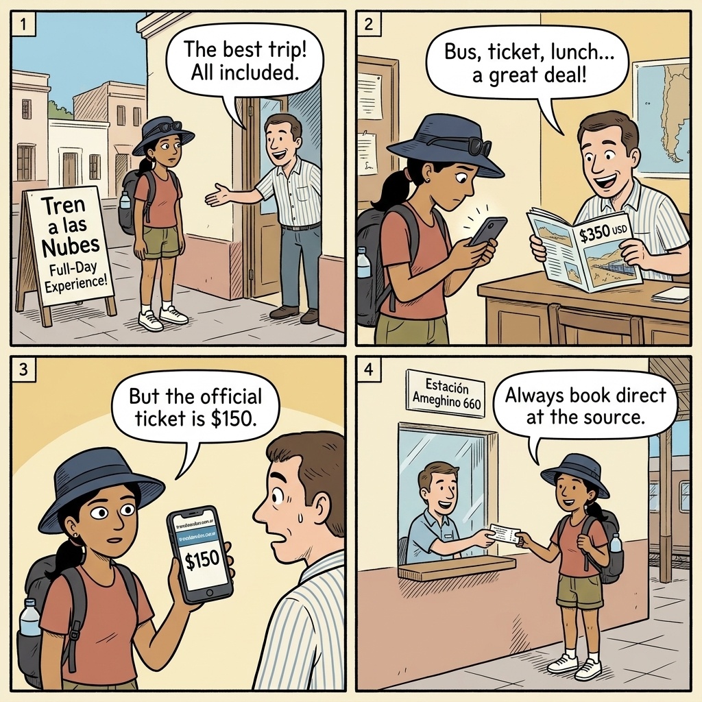 Tren a las Nubes Reseller Markup — comic illustration