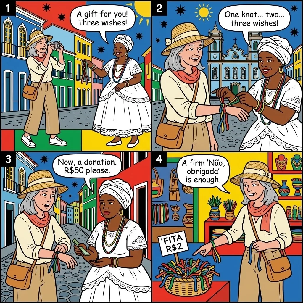 The Pelourinho Fita Ribbon — comic illustration