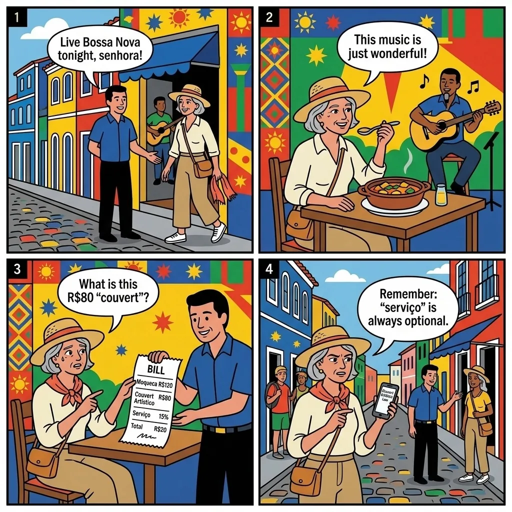 The Pelourinho Bossa Nova Couvert — comic illustration