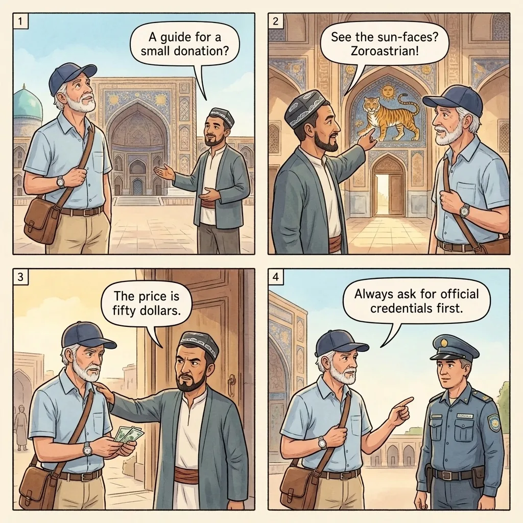 The Registan Unofficial-Guide Shakedown — comic illustration