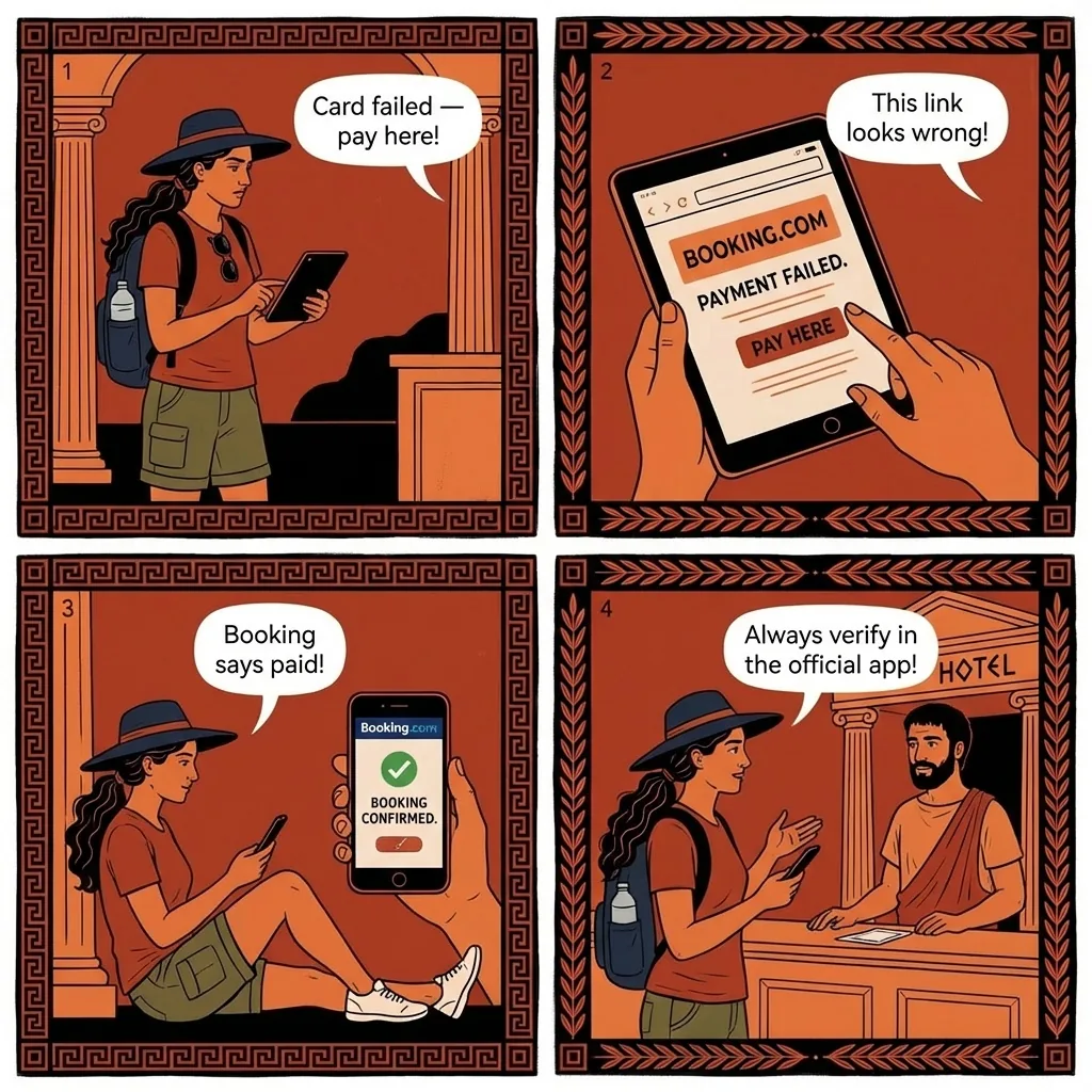 Hotel Overbooking Forced 'Upgrade' — comic illustration