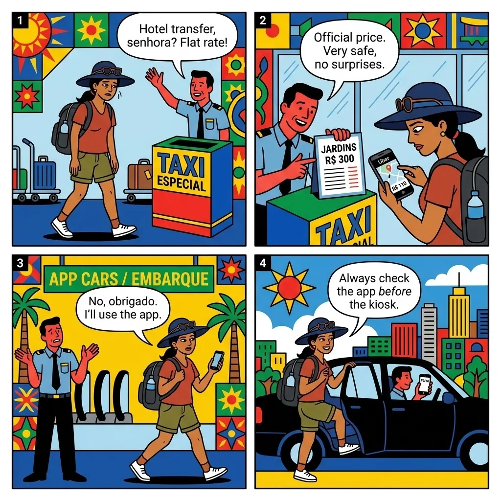 The GRU Special Taxi Kiosk — comic illustration