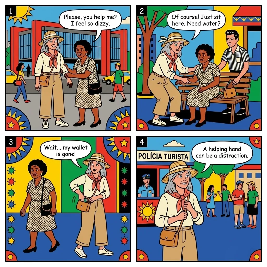The Dizzy Lady Wallet Lift — comic illustration
