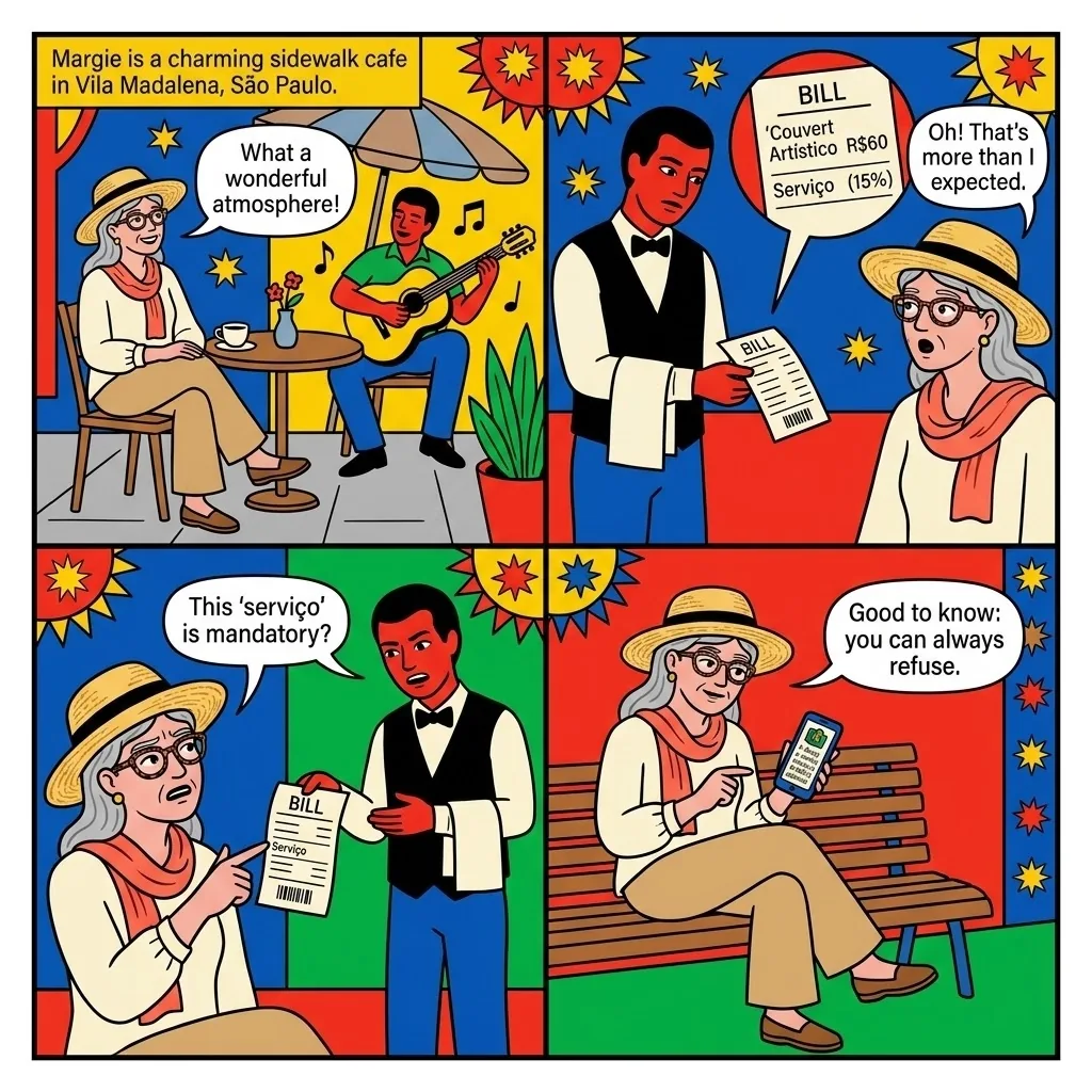 The Vila Madalena Couvert — comic illustration