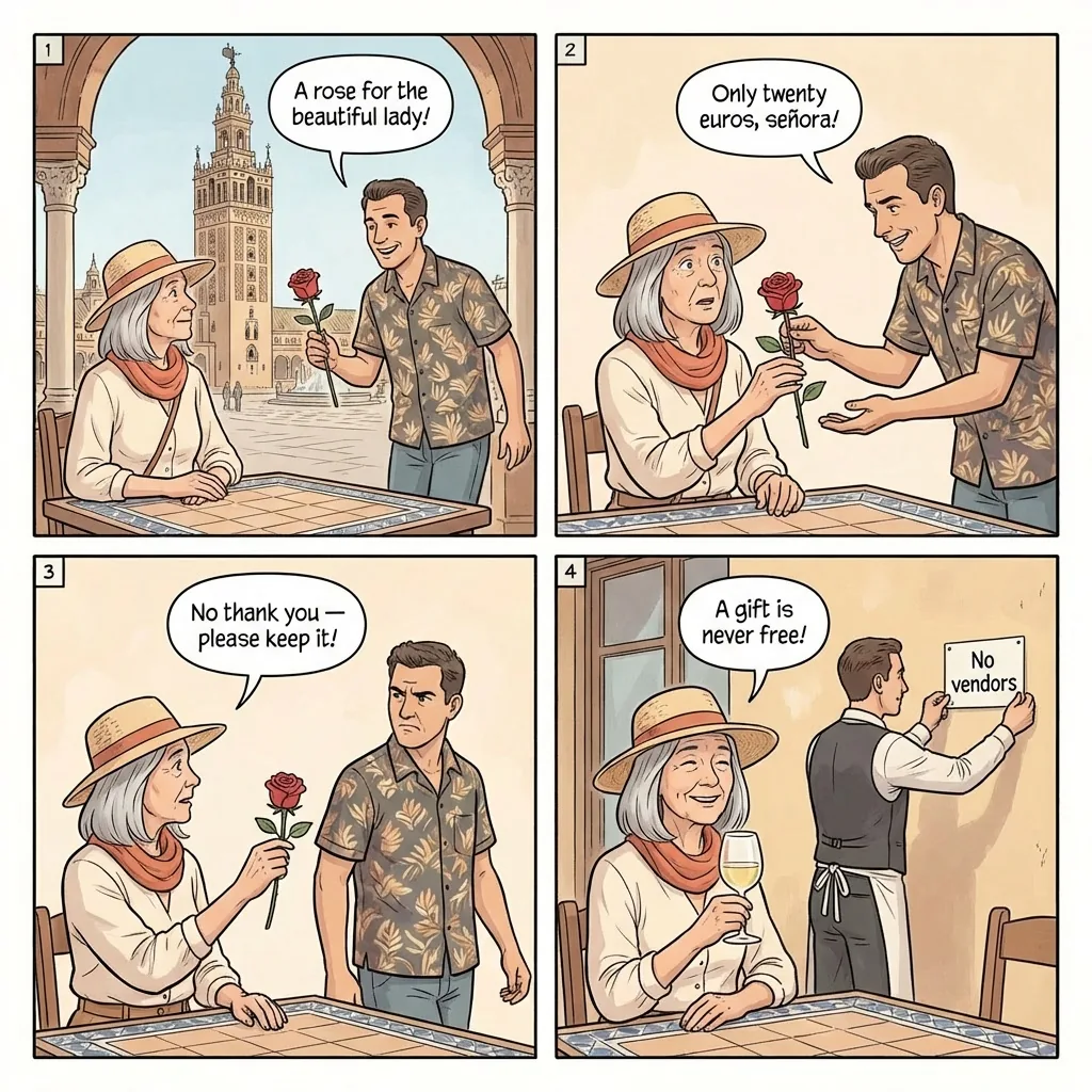 Rosemary / Flower Pressing Scam — comic illustration