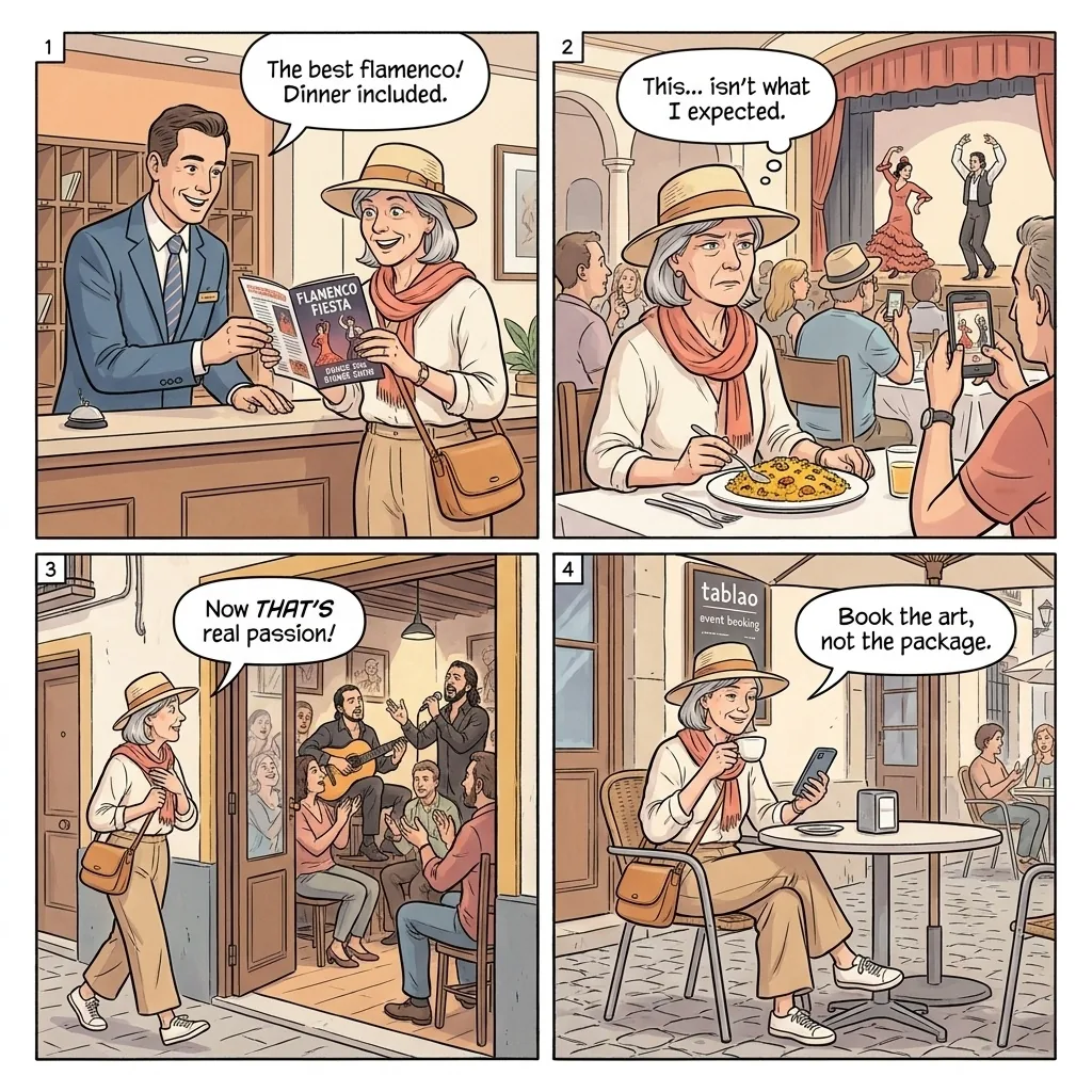 Overpriced Flamenco Show Packages — comic illustration