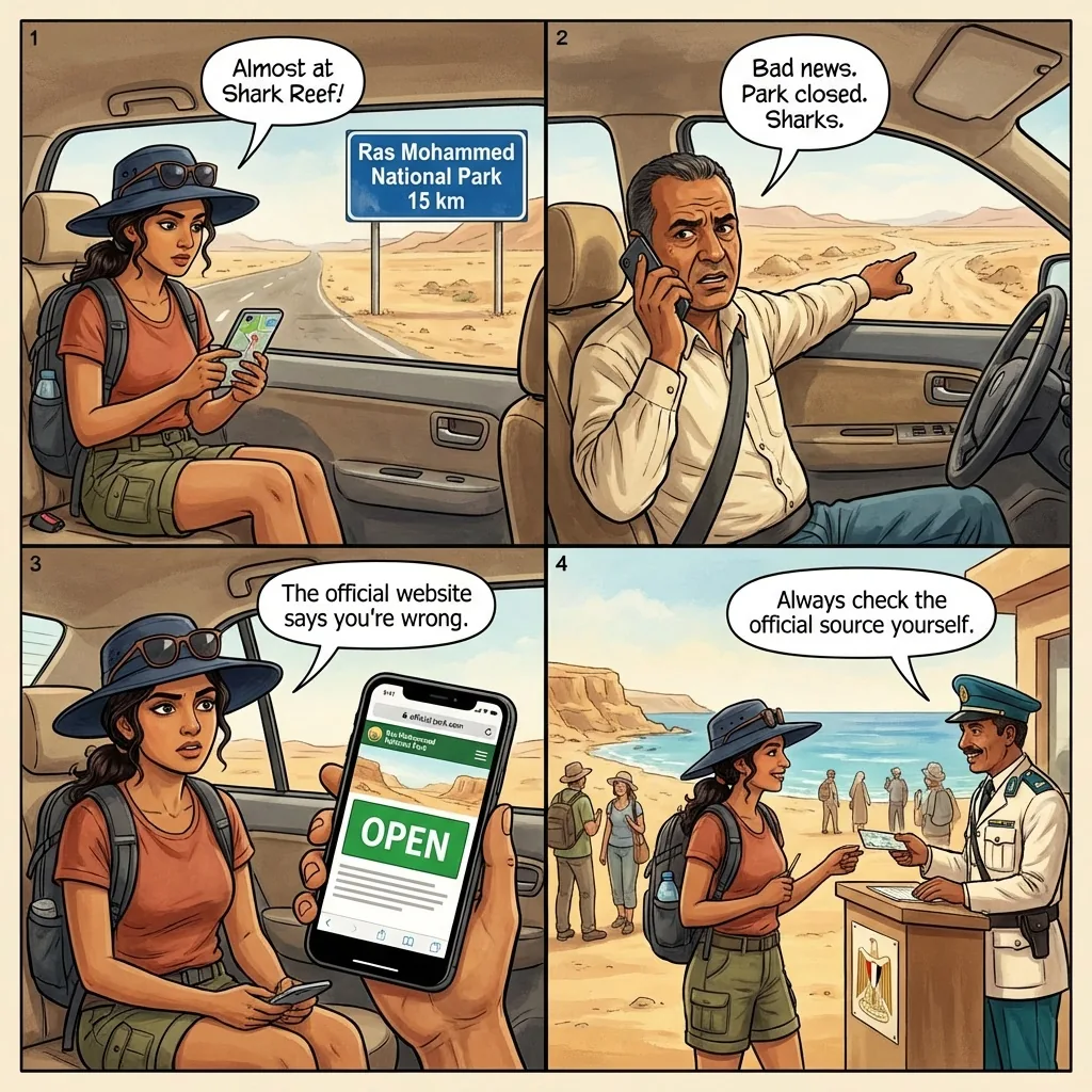 The Ras Mohammed Closure Con — comic illustration