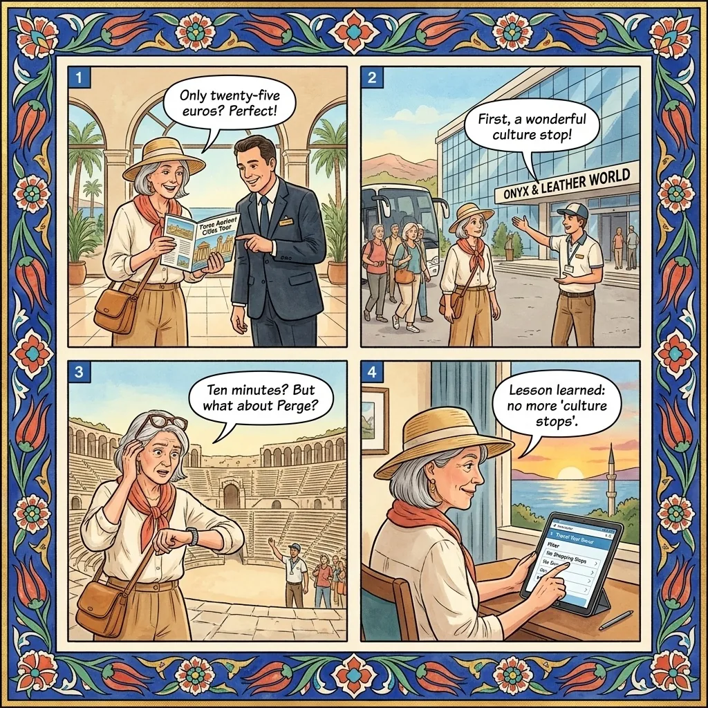 The Aspendos-Perge Day-Tour Bundle — comic illustration
