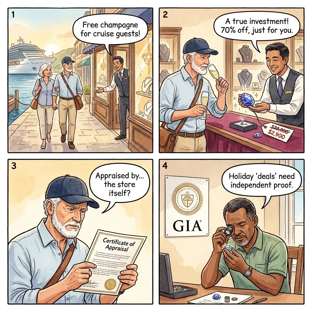 The Philipsburg Jewelry Store Pressure — comic illustration