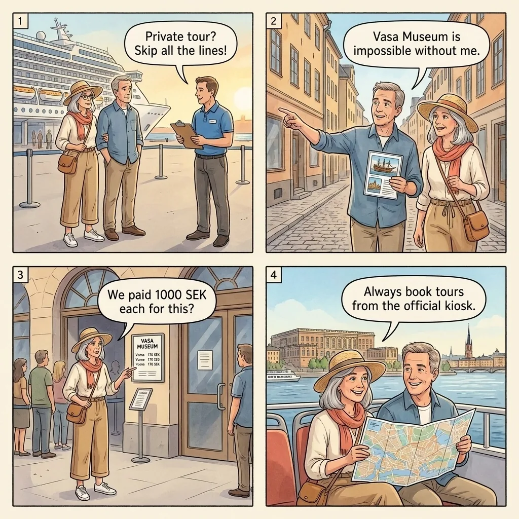Cruise Port Overpriced Private Tours — comic illustration