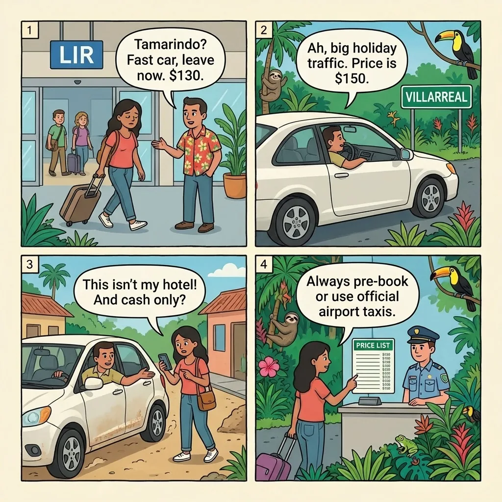 LIR Shuttle / Pirate-Taxi Tamarindo Gouge — comic illustration