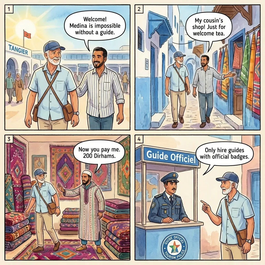 Medina Fake Guide Ambush — comic illustration