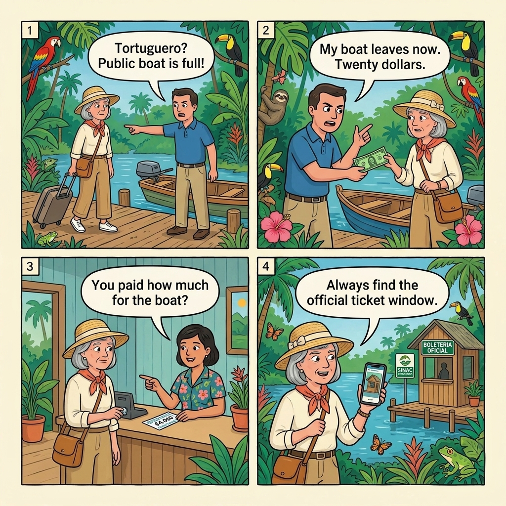 La Pavona Pirate Boat Fare Inflation — comic illustration