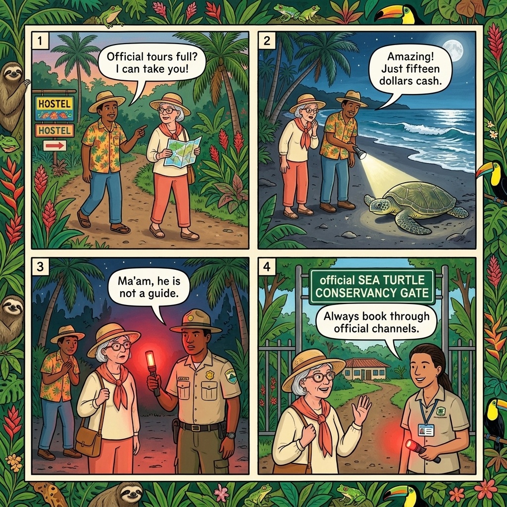 Shadow Turtle Nesting Walk — comic illustration