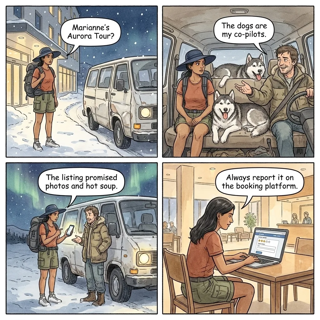 Marianne Aurora Chaser Bait-and-Switch — comic illustration