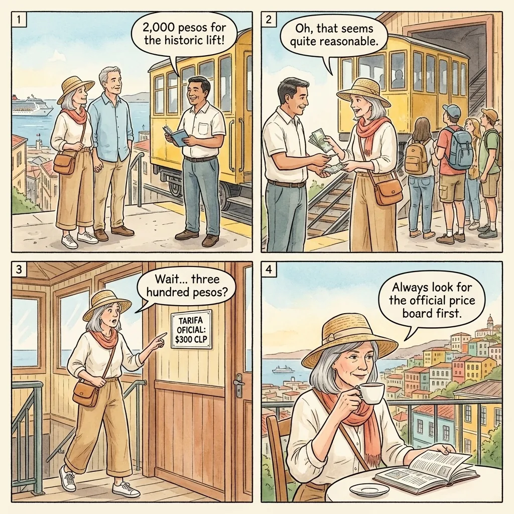 The Valparaíso Cruise-Day Ascensor Surcharge — comic illustration